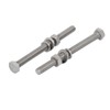 sourcingmap 10pcs 304 Stainless Steel M5x70mm Hex Bolts w Nuts