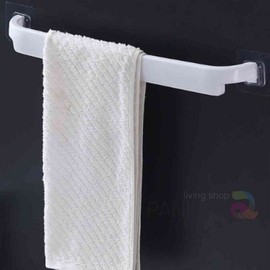 Attachable towel rack White bathroom towel rack Bathroom towel rack Kitchen towel rack Non-perforated towel rack Towel rack 4ea