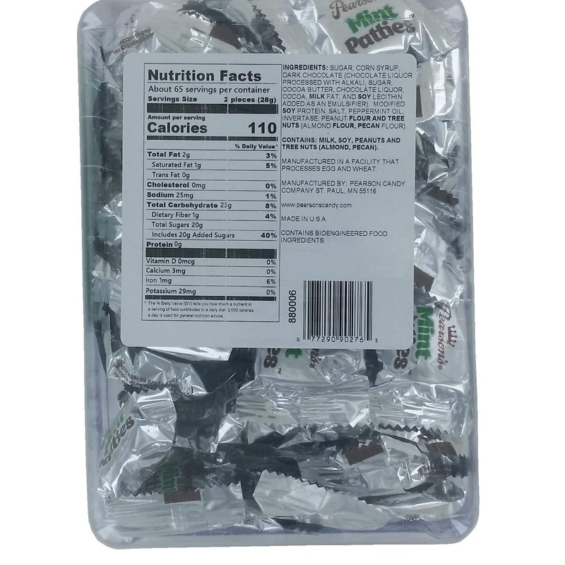Pearson's Original Chocolate Foil Mints - 4 lb.