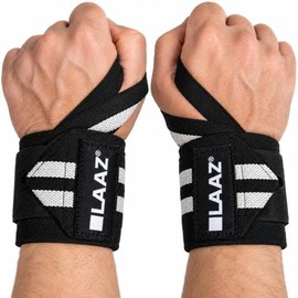 LAAZ Muñequeras para levantamiento de pesas de 12 pulgadas, levantamiento