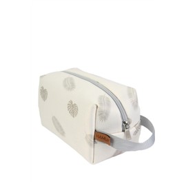 Hamur Home Waterproof Travel Toiletry Bag with Zipper for Baby Accessories - Perfect for Kids and Women | Wash Bag 20x12 cm for Mini Travel Toiletries | Toilet Bag for Moms (Leaves)