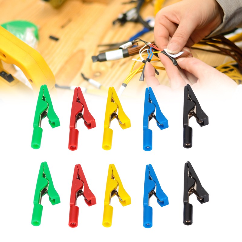 Electrical Wire Test Clips Clamps 30V‑60V Maximum10A 6mm/0.24in Open for
