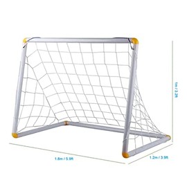 Red Porteria Profesional,Indoor Football Goals for Kids,Football Soccer Goal Net Replacement Soccer Goalie Net Multi Size Soccer Net Sports Replacement Football Goal Post Net(6X4FT)
