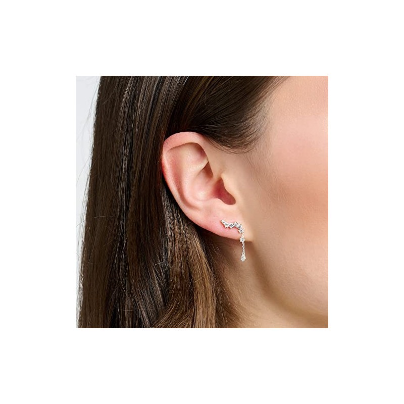 Thomas Sabo Ear Climber Earrings with Ice Crystals