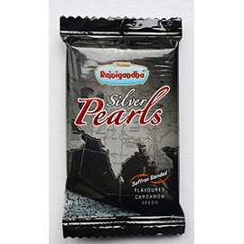 Rajnigandha Silver Pearls Saffron Blended Flavoured Cardamom Seeds Mouth Freshner Elaichi Pan Supari