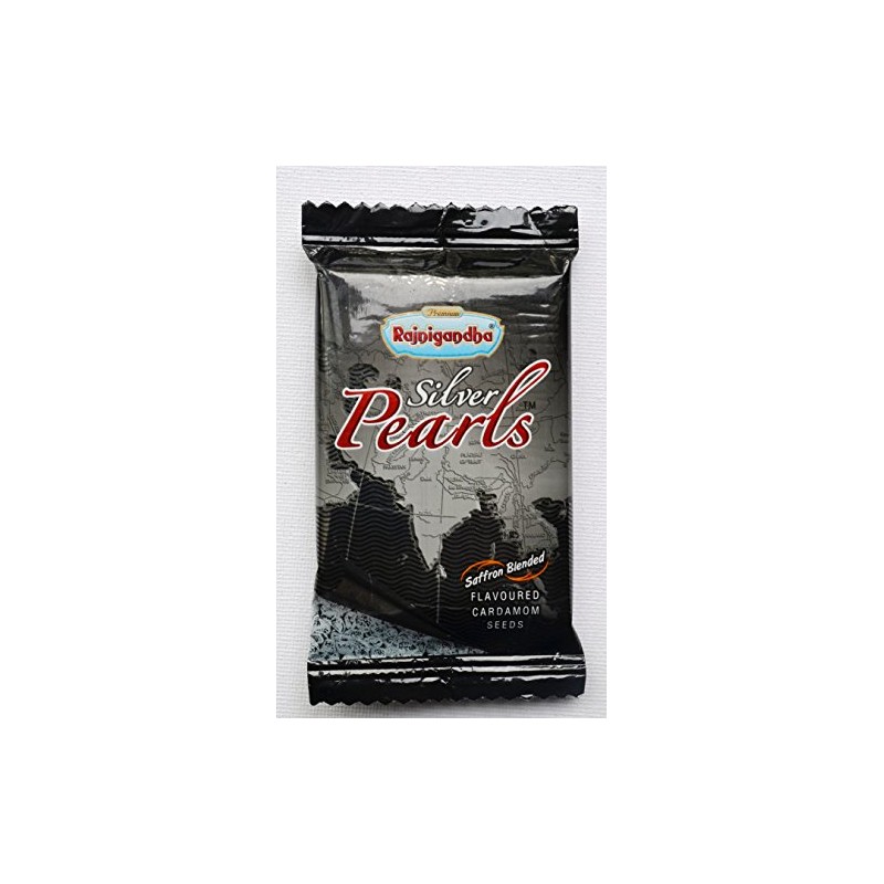 Rajnigandha Silver Pearls Saffron Blended Flavoured Cardamom Seeds Mouth Freshner