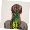 Healeved 2pcs Green Hair Extensions Bubble Ponytail Wig Braided Ponytail