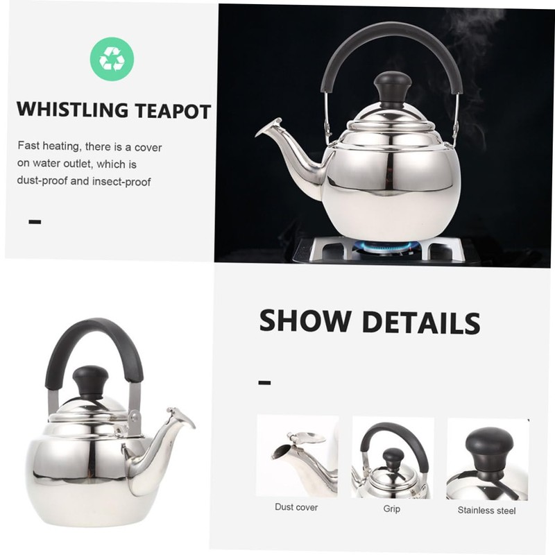 Mikinona Convenient Tea Pot Handheld Metal Kettle 2.0l Home Supplies