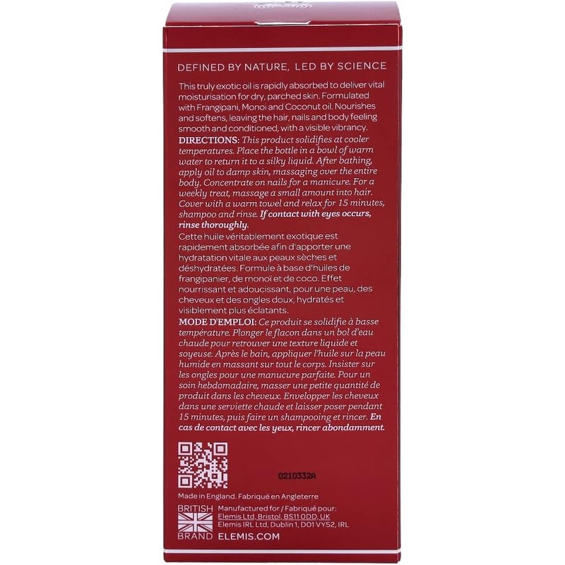 ELEMIS Frangipani Monoi Body Oil - Hair, Nail, and Body