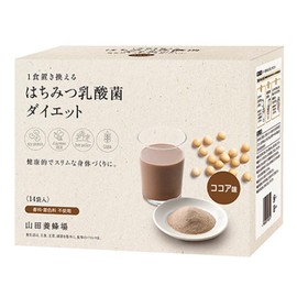 Yamada Apiary Honey Lactic Acid Bacteria Diet, Cocoa Flavor, 1.4 oz (40 g) x 14 Bags, Replacement, Drink, Diet Shake, Powder, Protein, GABA, Vitamins, Mineral