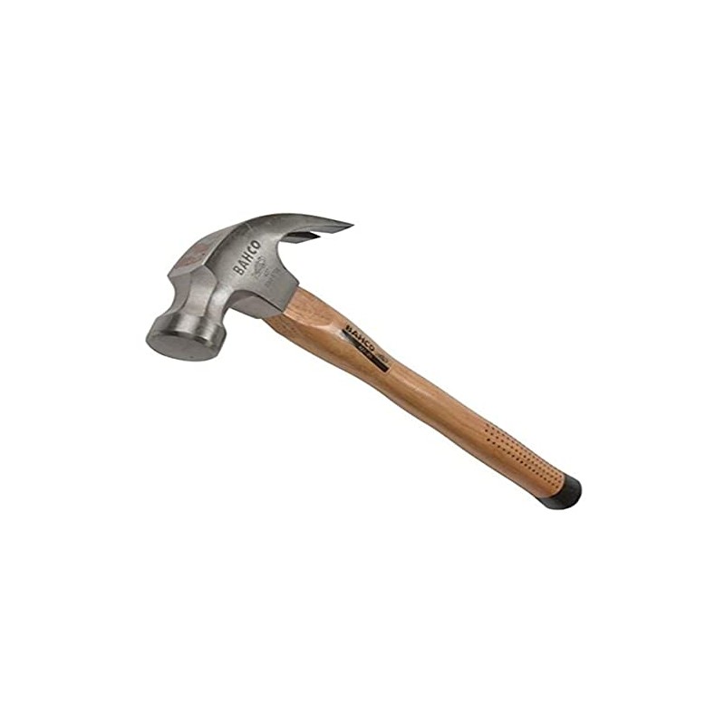 Bahco 42720 Claw Hammer Hickory Handle 20OZ, Silver/Brown