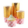 TRUSBER Cupcake Liners for Baking, Standard Size Pink Checkered Muffin