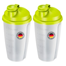Westmark Mixery Dressing Shaker - Large Shaker with Removable Mixing Disc and Measuring Scale for Making Dressings and Shakes - Apple Green, 0.5L