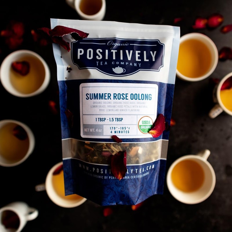 Organic Positively Tea Company, Oolong Tea Sampler, Loose Leaf, 4