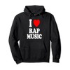 I Heart (Love) Rap Music Hip Hop Rhythm Pullover Hoodie
