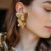 ONLYJUMP 3D Large Flower Earrings for Women Chic Petal Statement