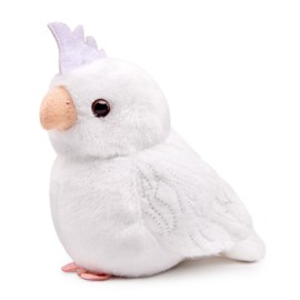 Frankiezhou Home White Cockatiel Plush Toy - Cute White Cockatiel Stuffed Animals Keychain Toy 5inch, Soft Plush Toy Bird Keyring Pendant Dolls, Gift for Backpack Handbag Charms