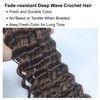 Dark Brown Deep Wave Crochet Hair for Boho Braids 4#