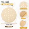 HARFINGTON 100pcs Air Fryer Liners 6 Inch Round Bamboo Steamer