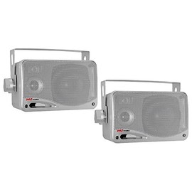 Pyle PLMR24S 100 W RMS - 200 W PMPO Speaker - 3-way - 2 Pack - Silver - 70 Hz to 21 kHz - 4 Ohm