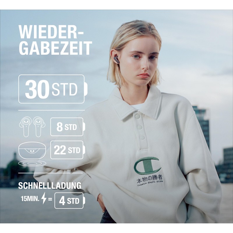 Fresh 'n Rebel Twins Rise, kabellose In-Ear-Bluetooth-Kopfhörer mit Geräuschunterdrückung, Ambient