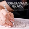 Leather Scriber Pen Stainless Steel Leather Scriber Positioning Pen Marking