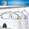 FSUTEG Black Hangers 20 Pack - No Shoulder Bump Non-Slip