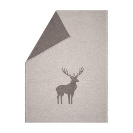 David Fussenegger Light Cuddly Blanket Stag Structure 140 x 200 cm Soft Flannel Blanket Made from Recycled Cotton Sustainably Produced ÖkoTex100 GRS Made in Austria Colour Brown
