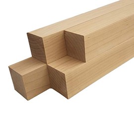 Barrington Hardwoods Maple Lumber Square Turning Blanks (4pc) (2" x 2" x 12")