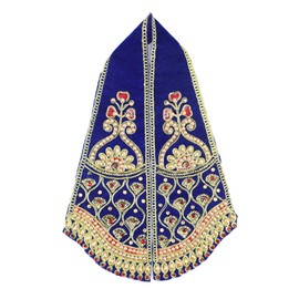 Set di 2 Ganesha Dupatta Velvet Puja Cloth Chunari Pooja Chunar Puja Articles for Indian Traditional Ganesh Chaturthi Festival for Idol Statue Frame Temple (Dimensioni: -9 pollici x 3 pollici) (pink)