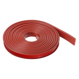HARFINGTON U-Shape Edge Banding 35/64" x 19.7ft (14mm x 6M) Self Adhesive TPE Flexible Veneer Tape Soft Edge Strip Protector for Furniture Cabinet Table Protection Repair, Brown