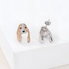 S925 Sterling Silver Dog Stud for Women Cute Basset Hound