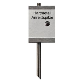 WRS Precision Scriber Caliper with Roller and Locking Screw, INOX, with Replaceable Carbide Tip, Matt Chrome-Plated, Lasered Scale, in Case, Size: 400 mm Measuring Range