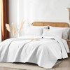 Davulos Twin Quilt Bedding Set,White Ultrasonic Quilt Set Reversible Microfiber