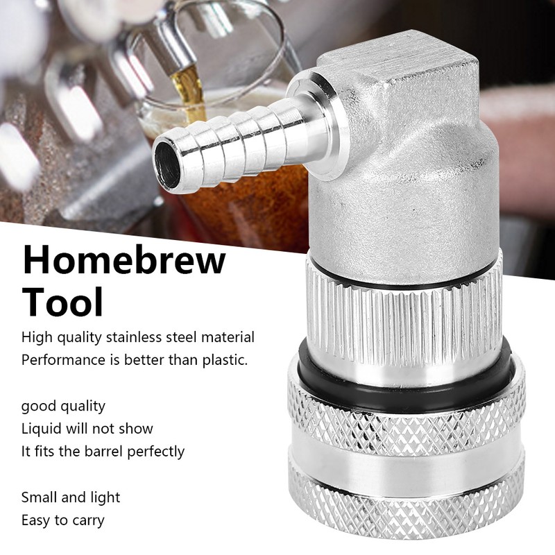 Stainless Steel Ball Lock Keg Quick Connector Dispenser Tool Self