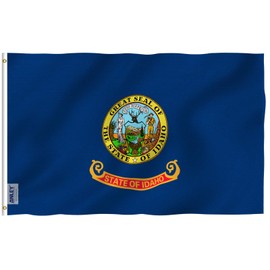 ANLEY Fly Breeze 3x5 Foot Idaho State Flag - Vivid Color and Fade Proof - Canvas Header and Double Stitched - Idaho ID Flags Polyester with Brass Grommets 3 X 5 Ft