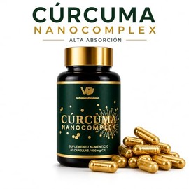 Cúrcuma Nanocomplex con Quercetina, Piperina, Zinc, Vitamina D3 y Ácido Alfa Lipoico, 60 Cápsulas Vegetales, Alta Absorción, Suplemento Herbal | Curcu