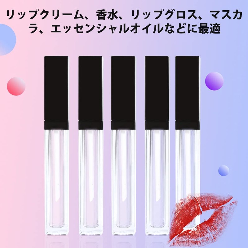 TOPINCN 5ml/pcs Bottle Tube Lip Gloss Bottle Plastic Tube Lip