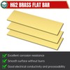 Uxney 3/16" x 3" x 8" Brass Bar Stock, 5x75x200mm