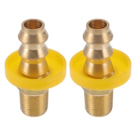 HEROFFIX Brass Hose Barb Fittings 7/16" 1/8" NPT Male Thread Barb Fitting for Air Water Oil Gas Fuel 2 Pcs Gold Tone
