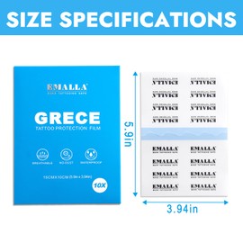 Tattoo Aftercare Bandage - 20 Sheets3.9“ X 5.9“ Second Skin Tattoo Cover Invisible Matte Latex-Free Waterproof Tattoo Bandages Tattoo Wraps for Healing Tattoo Protection Film