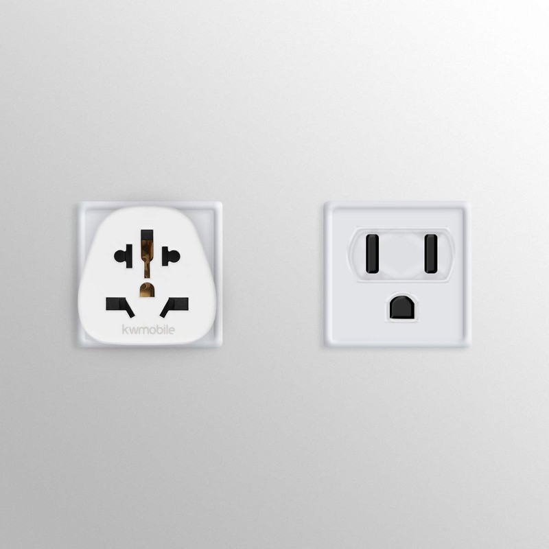 kwmobile 2x Travel Adapter for USA Type B - Travel