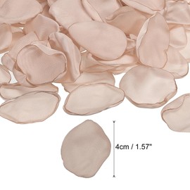 PATIKIL Silk Rose Petals, 100 Pcs Artificial Flower Petals for Wedding Decorations, Romantic Night, Aisle Scatter Petals, Light Champagne