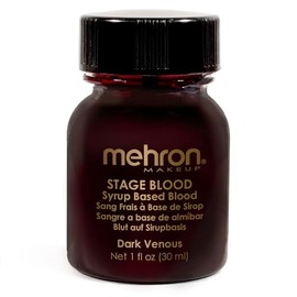 Mehron Makeup Stage Blood with Brush (1 oz) (DARK VENOUS)