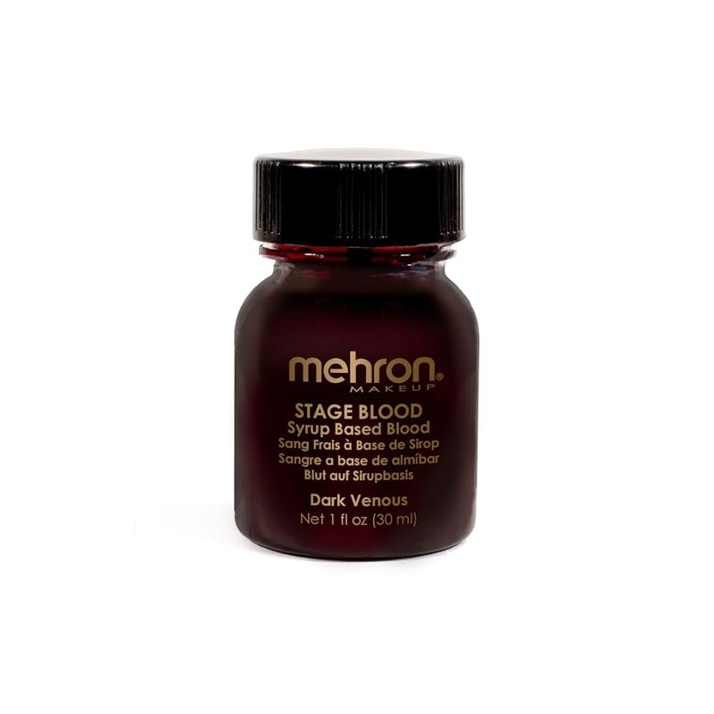 Mehron Makeup Stage Blood with Brush (1 oz) (DARK VENOUS)