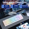 Free wolf M104 Wireless Gaming Keyboard with Numeric Keypad Tri-Mode(2.4Ghz/Wired/Bluetooth)