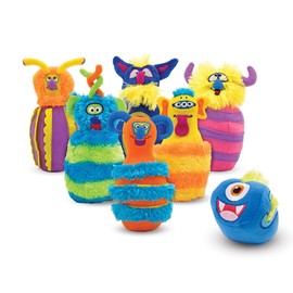 Melissa & Doug Monster Bowling: Playset Bundle with 1 Theme Compatible M&D Scratch Fun Mini-Pad (02210)
