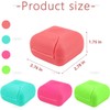 AUEAR, 4 Pack Candy Color Portable Soap Box Holder Plastic