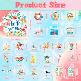 25PCS Cruise Summer Theme Door Decorations Magnetic, Funny Reusable Cruise Beach Fruit Ice Cream Magnets Stickers for Cabin Door, Stateroom Ship Carnival Refrigerator & Car Decor