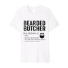 Bearded Butcher Definition Butchery Meat Butchers Premium T-Shirt